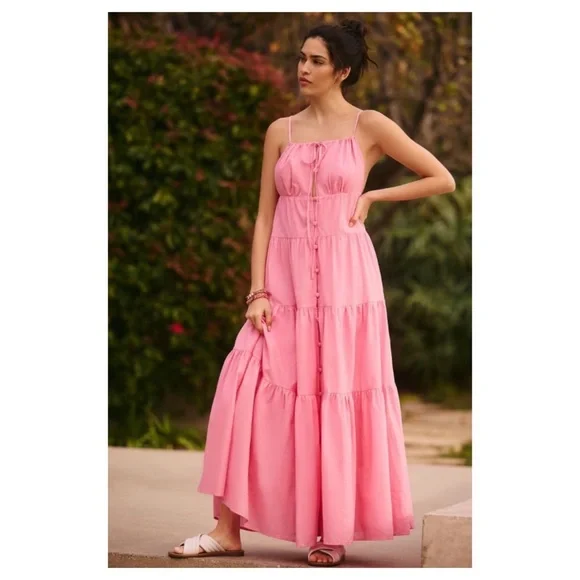 NWOT Anthropologie Charlie Holiday Pricilla Dress in PinkSize 4 -  threedaughtersproperties.com